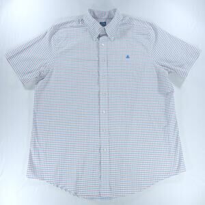 Brooks Brothers Non Iron Stretch Short Sleeve Check Shirt Men 1XLT Big Tall